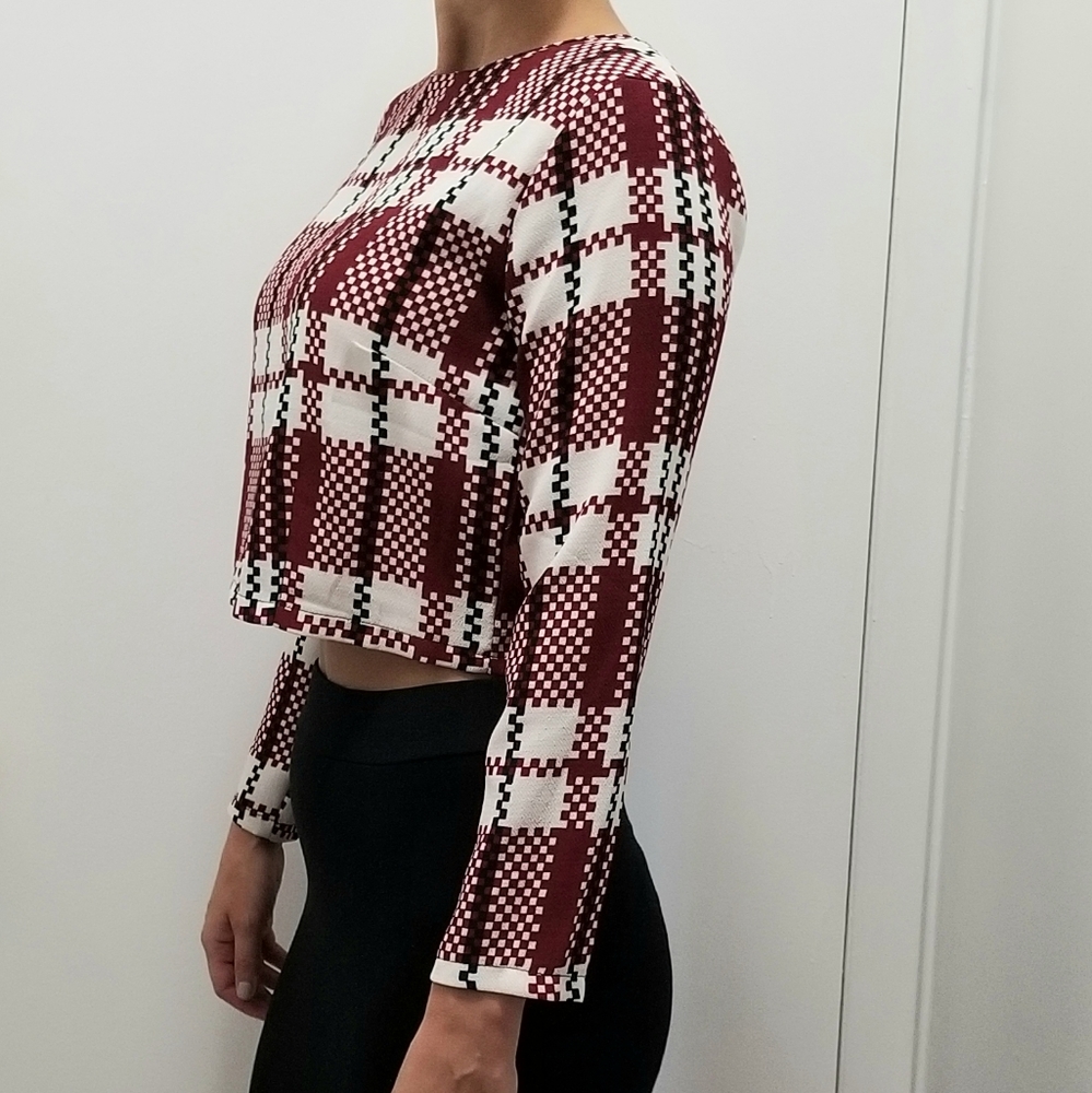 Vintage: Crop Top w Zipper Back